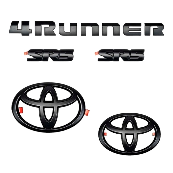 Toyota 2014-2024 4Runner SR5 Blackout Emblem Overlay Kit New! - Picture 1 of 10